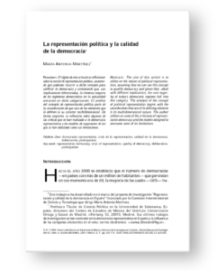 La representación política y la calidad democrática